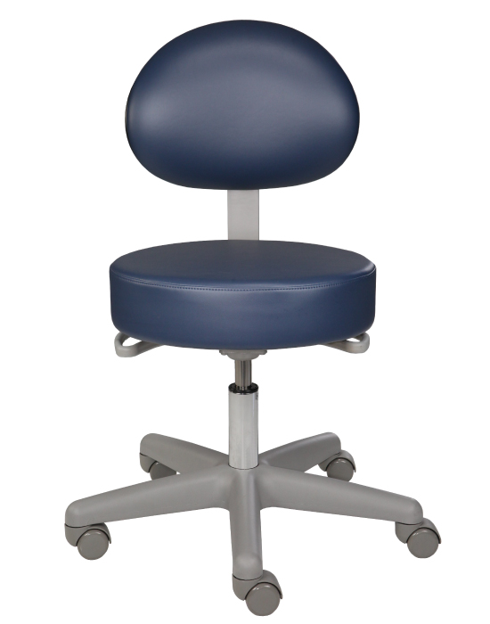 dark-blue-rolling-medical-stool-front-view