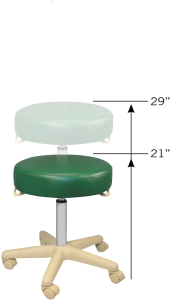 Medical stool adjustable height ranges from 17" - 22"