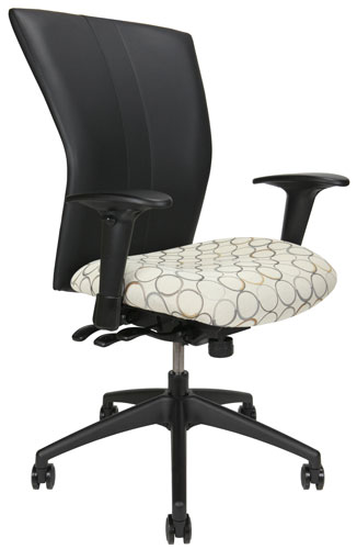 Bailey Office Chair with black back and patterned seat