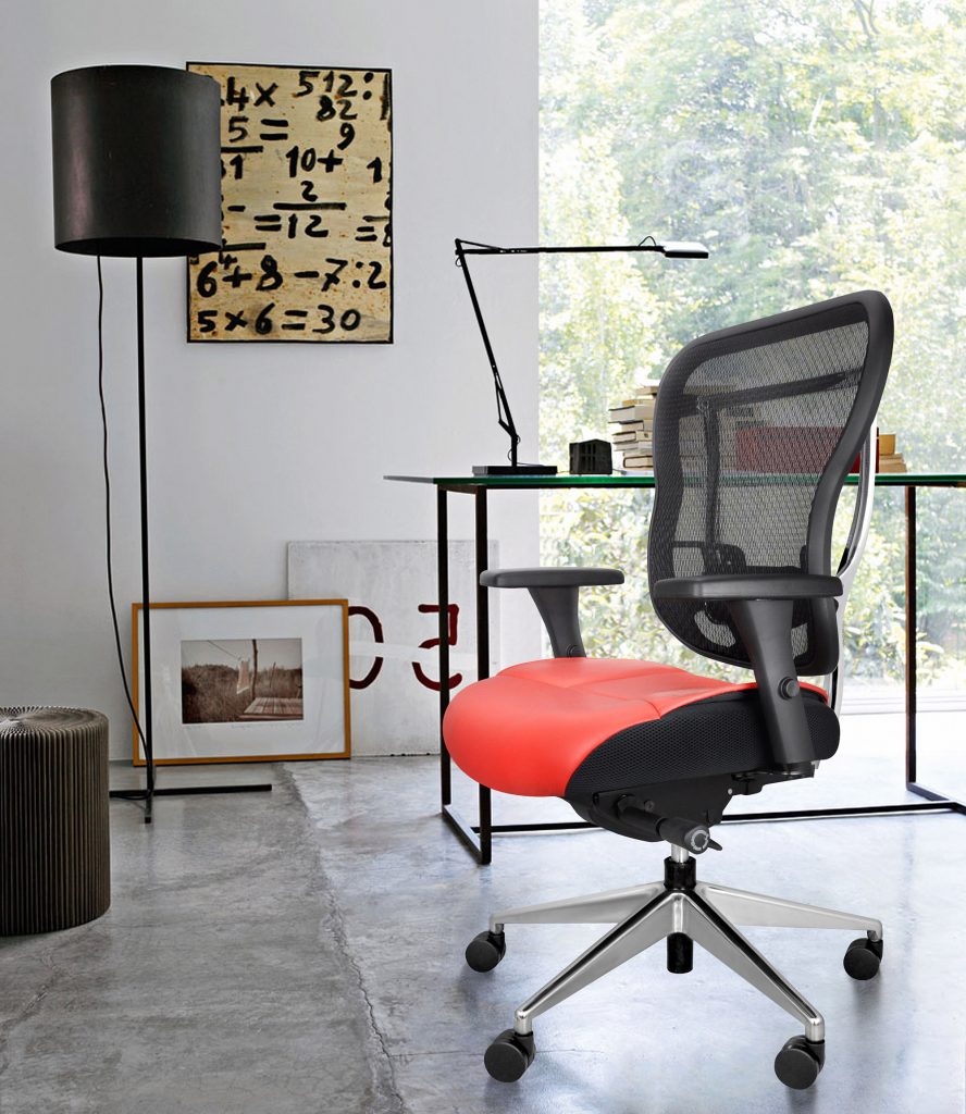 Rika leather and mesh task chair