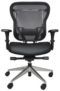 Black Mesh and Leather Office Chair