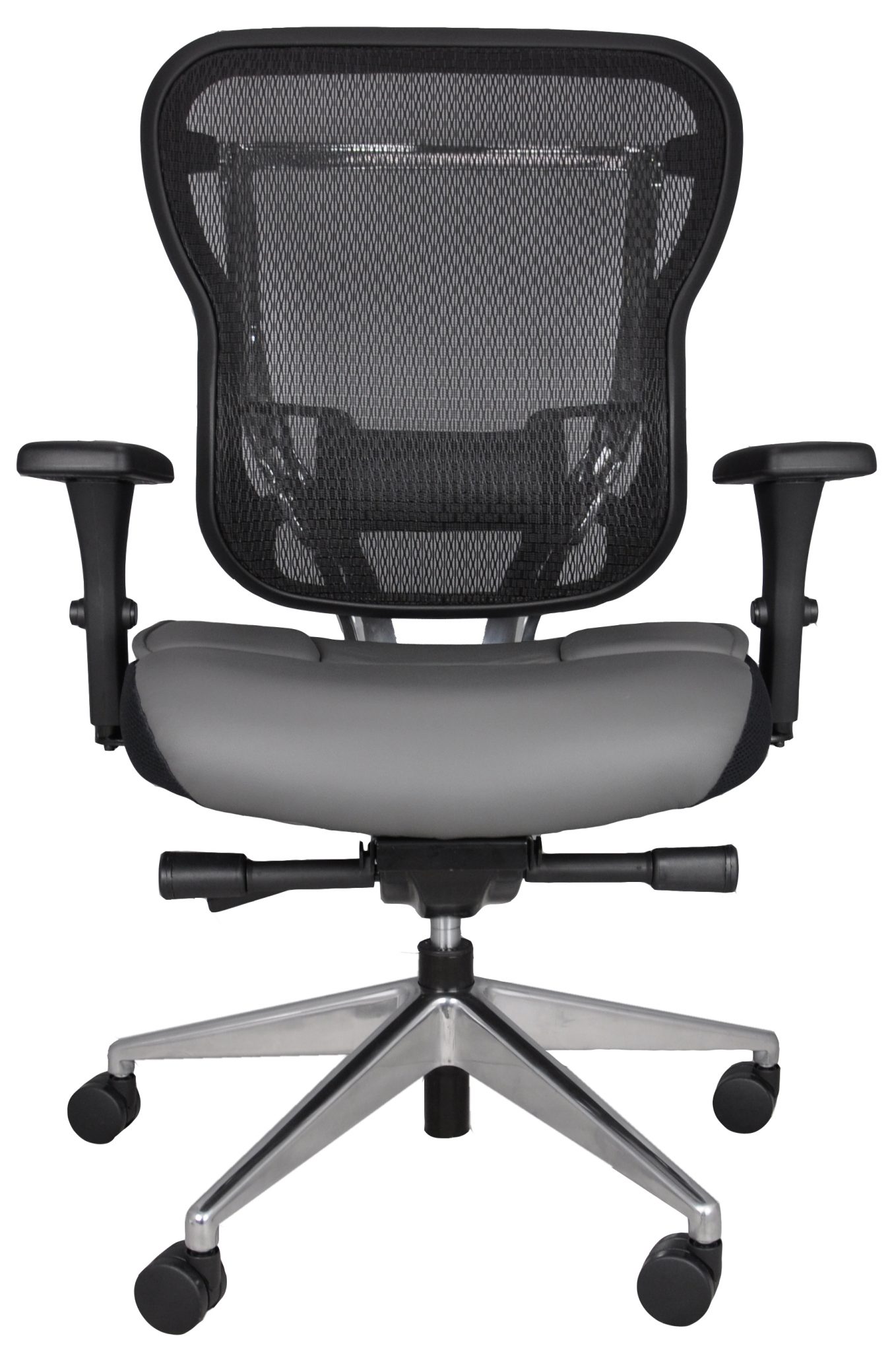 Mesh And Leather Office Chair • Chairs For Work • Buzz Seating