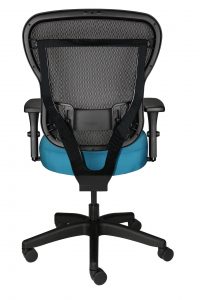 Rika office chair with mesh back and fabric seat