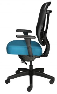 Rika mesh-back task chair with fabric seat