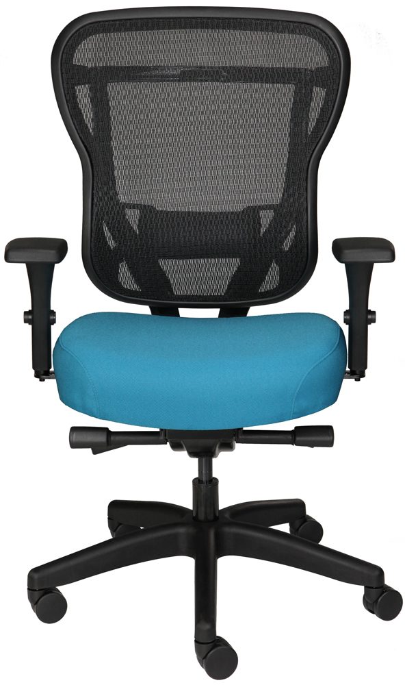 rika 37 ブラック Rika” Ergonomic Mesh-Back Office Chair With Leather Seat