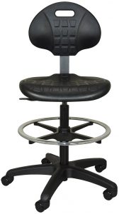 Height-adjustable polyurethane lab stool