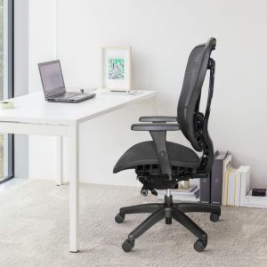 All mesh office chair side view