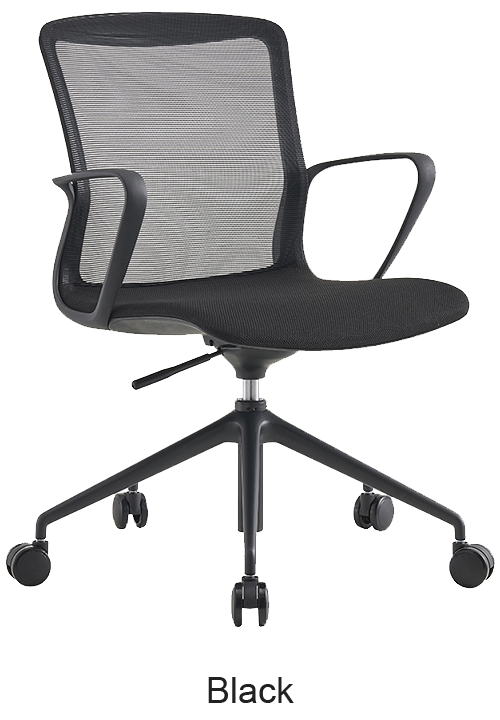 Black Mesh-Back Office Chair