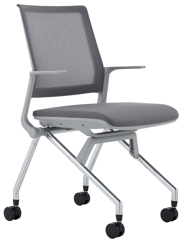 Gray Nesting Chair With Arms