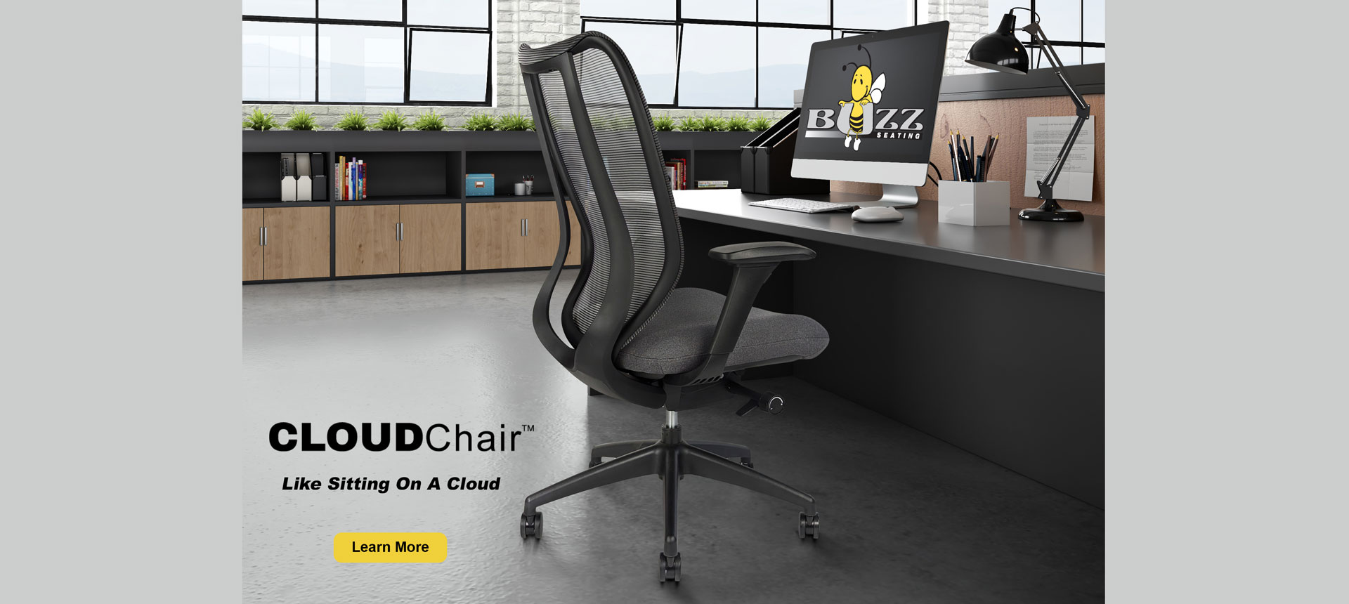 Cloud - Comfortable Mesh-Back Office Chair by Buzz Seating