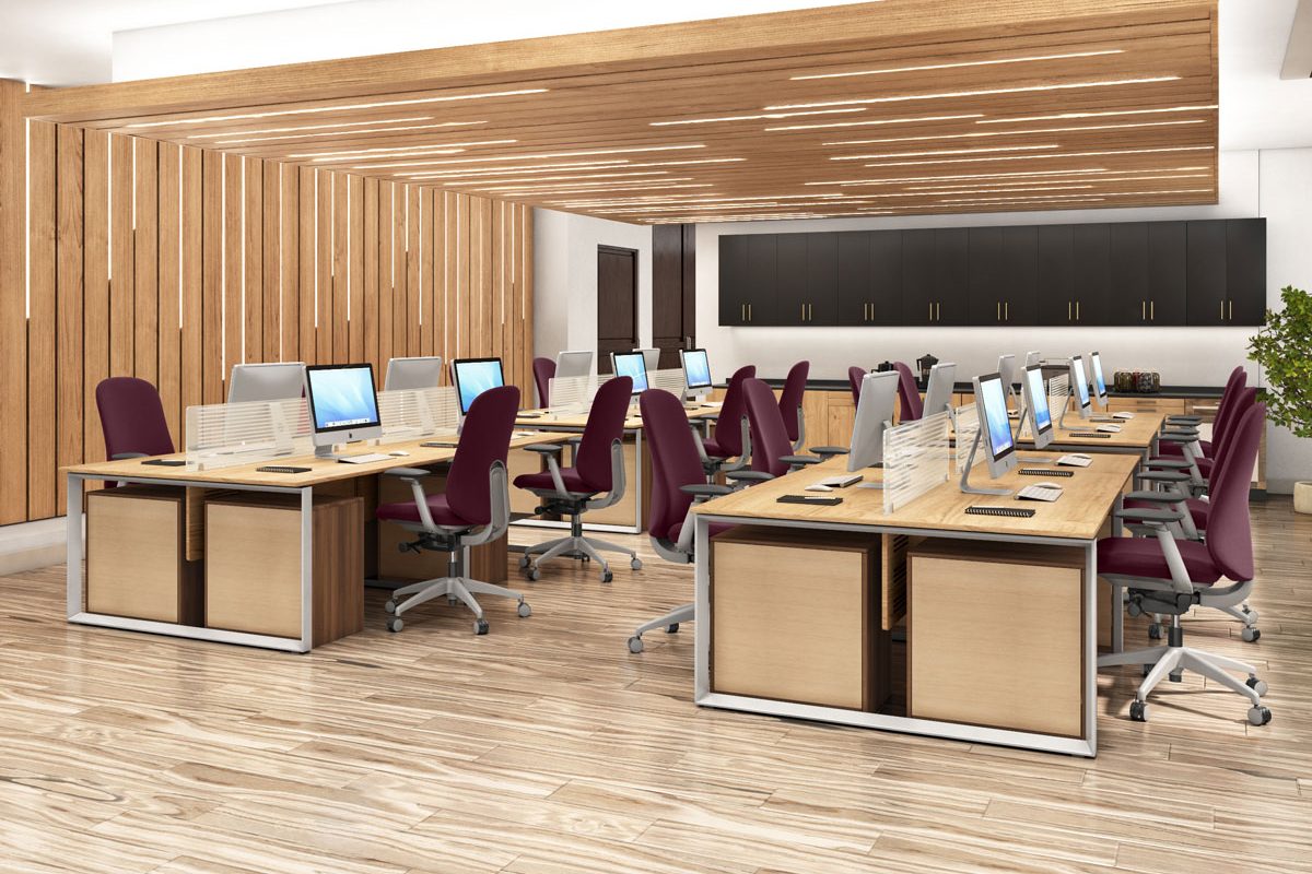 Upholstered Burgundy Office Chairs