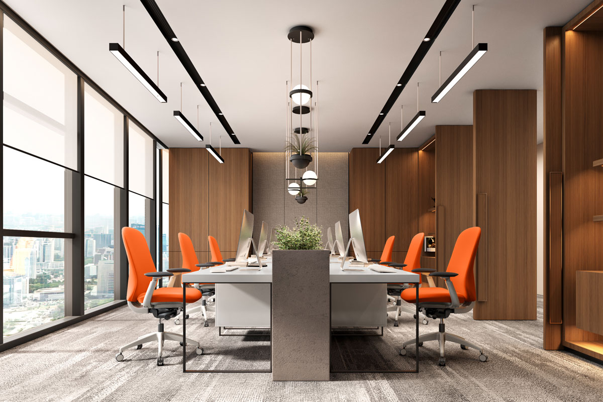 Upholstered Orange Office Chairs