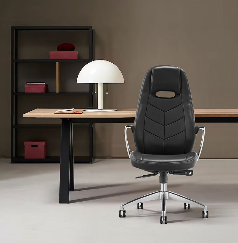 Black leather executive chair