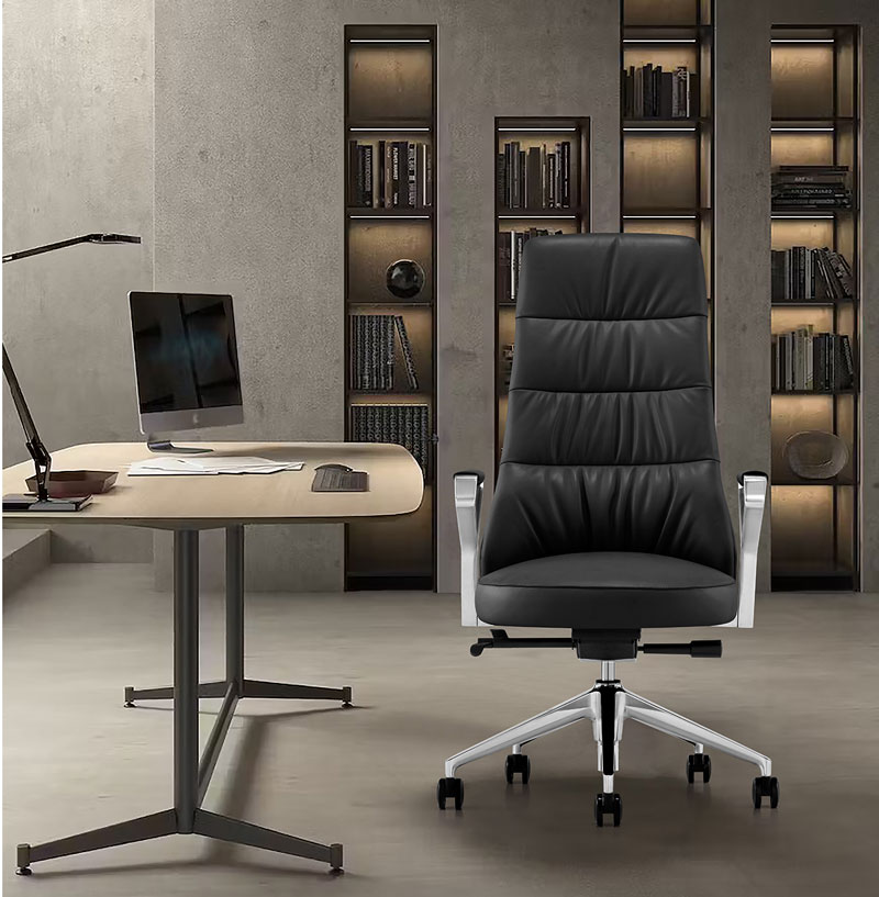 Black leather executive chair