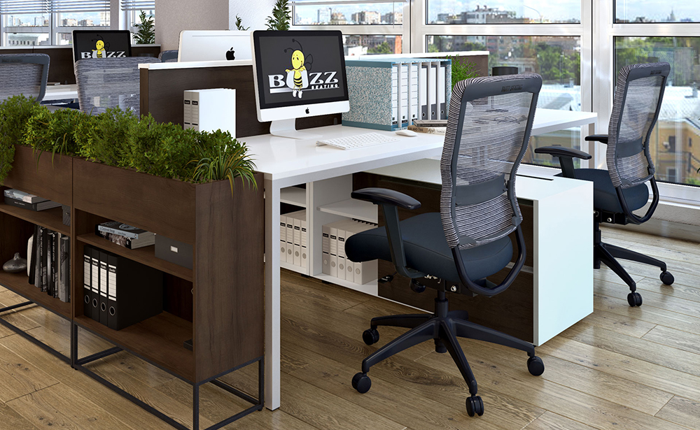 Black Mesh-Back Office Chair