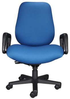 Big & Tall blue office chair with wheels
