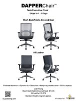 Dapper Chair Info Sheet