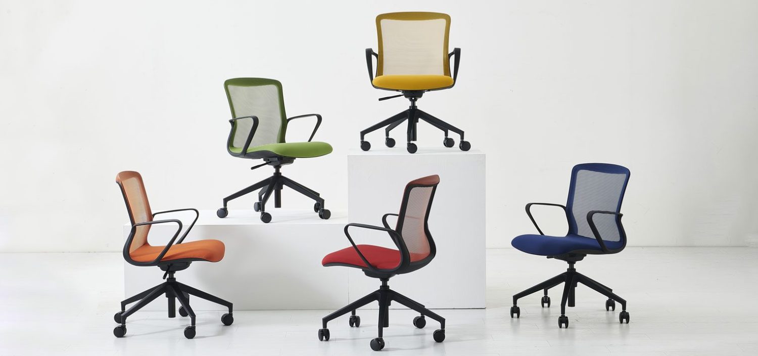 Colorful desk chairs