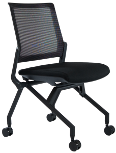 Black Lineup Nesting Chair Without Arms