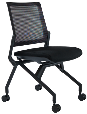 Black Lineup Nesting Chair Without Arms
