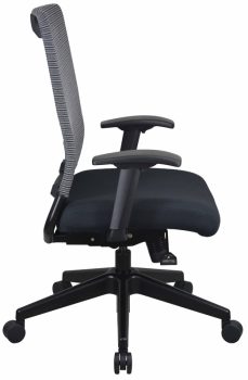 Rumor mesh-back office chair - Black - Side view