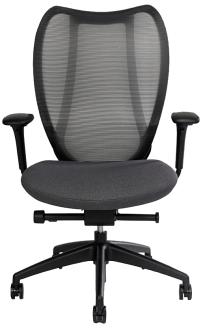 Office Chair With Mesh Back And Cushioned Seat - Front View