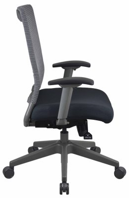 Rumor mesh-back office chair - Gray and Black - Side view