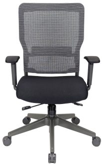Rumor mesh-back office chair - Gray and Black - Front view