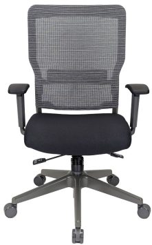 Rumor mesh-back office chair - Gray and Black - Front view