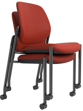 Flite Stacking Chairs with casters, stacked