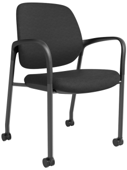Black Stacking Chair With Arms And Casters