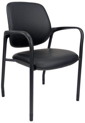 Stacking Chair Black Polyurethane