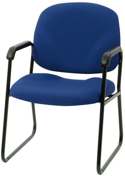 Blue Start Chair with black frame and arms